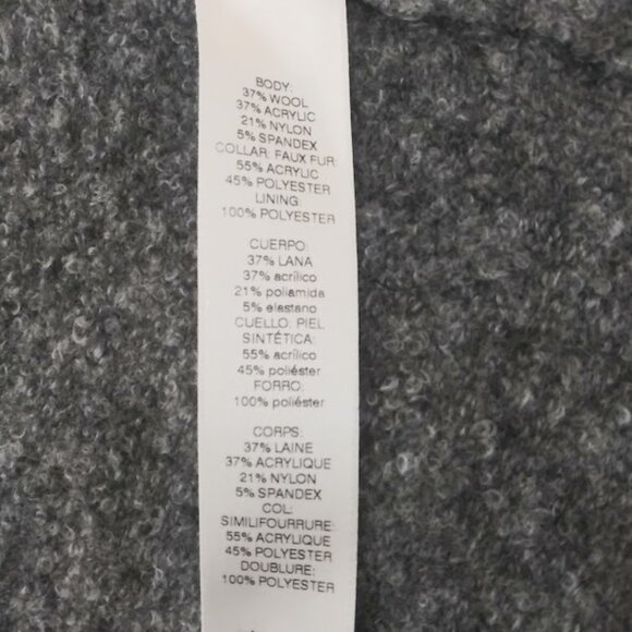 Chico's women's size 1 (M) gray marbled short sleeve wool blend cardigan - Picture 14 of 15